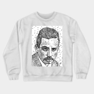 RAINER MARIA RILKE - ink portrait .1 Crewneck Sweatshirt